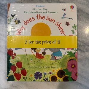 Usborne Lift-The-Flap Book 2 Pack “Why Does The‎ Sun Shine” & “What Makes Rain”